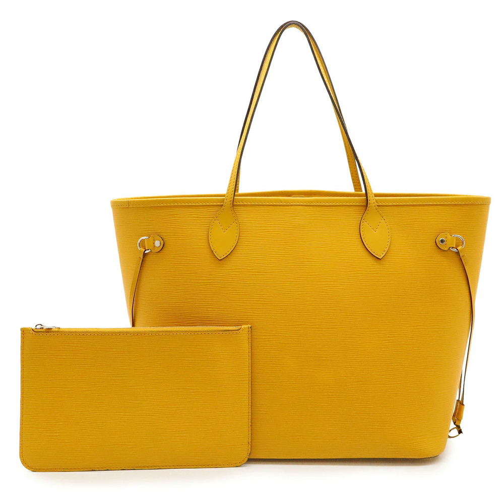 LOUIS VUITTON Epi Neverfull Tote Bag Shoulder Leather Mimosa Yellow Pouch
